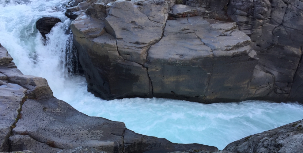 The Mahuia Rapids, part of the Pukeonaki Stream, fed by two volcanic complexes.